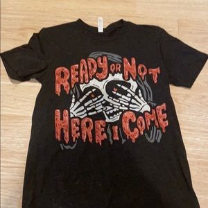 “Ready or Not, Here I Come” Gray T-Shirt
